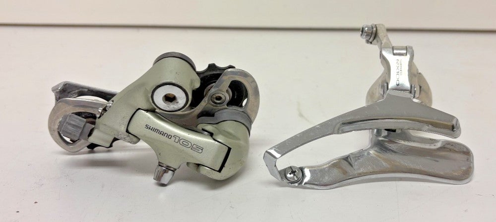 Shimano 105 RD-1055 Short Cage Rear & RX100 FD-A553 Front Road Bike Derailleurs