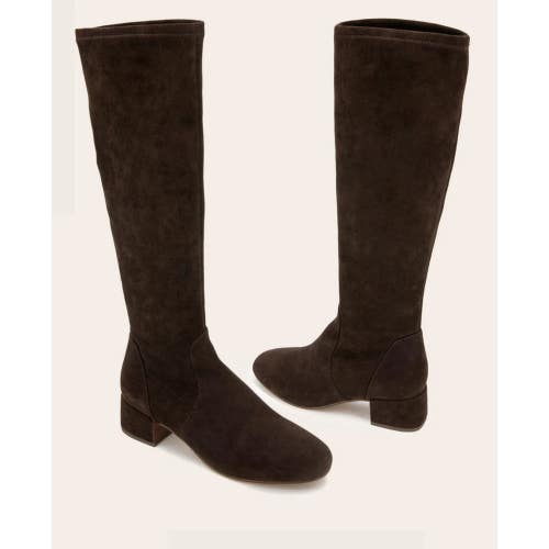 Gentle Souls by Kenneth Cole Ella Boots Women 8 Chocolate Suede Knee-High TZP686