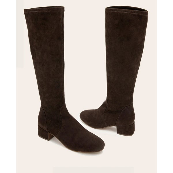 Gentle Souls by Kenneth Cole Ella Boots Women 8 Chocolate Suede Knee-High TZP686