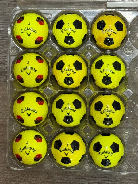 12 Callaway Chrome Soft Yellow Golf Balls - Truvis and TruTrack Designs