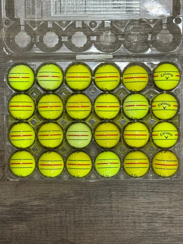 24 Callaway Triple Track Yellow Golf Balls - Chrome Soft, Chrome Tour, ERC Soft