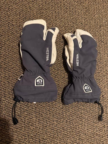 Gray Medium/Large Adult Unisex Hestra Gloves (Used)