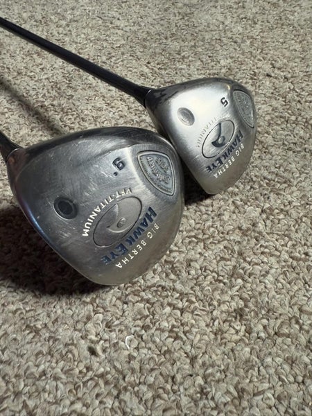 Callaway Big Bertha Hawk Eye VFT Mens Right Handed Driver & 5 Wood Golf Club