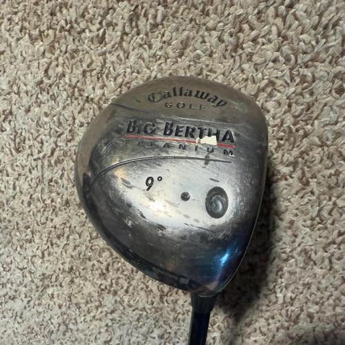 Callaway Big Bertha Mens Right Handed Golf Club Driver 9 Degree Firm Flex