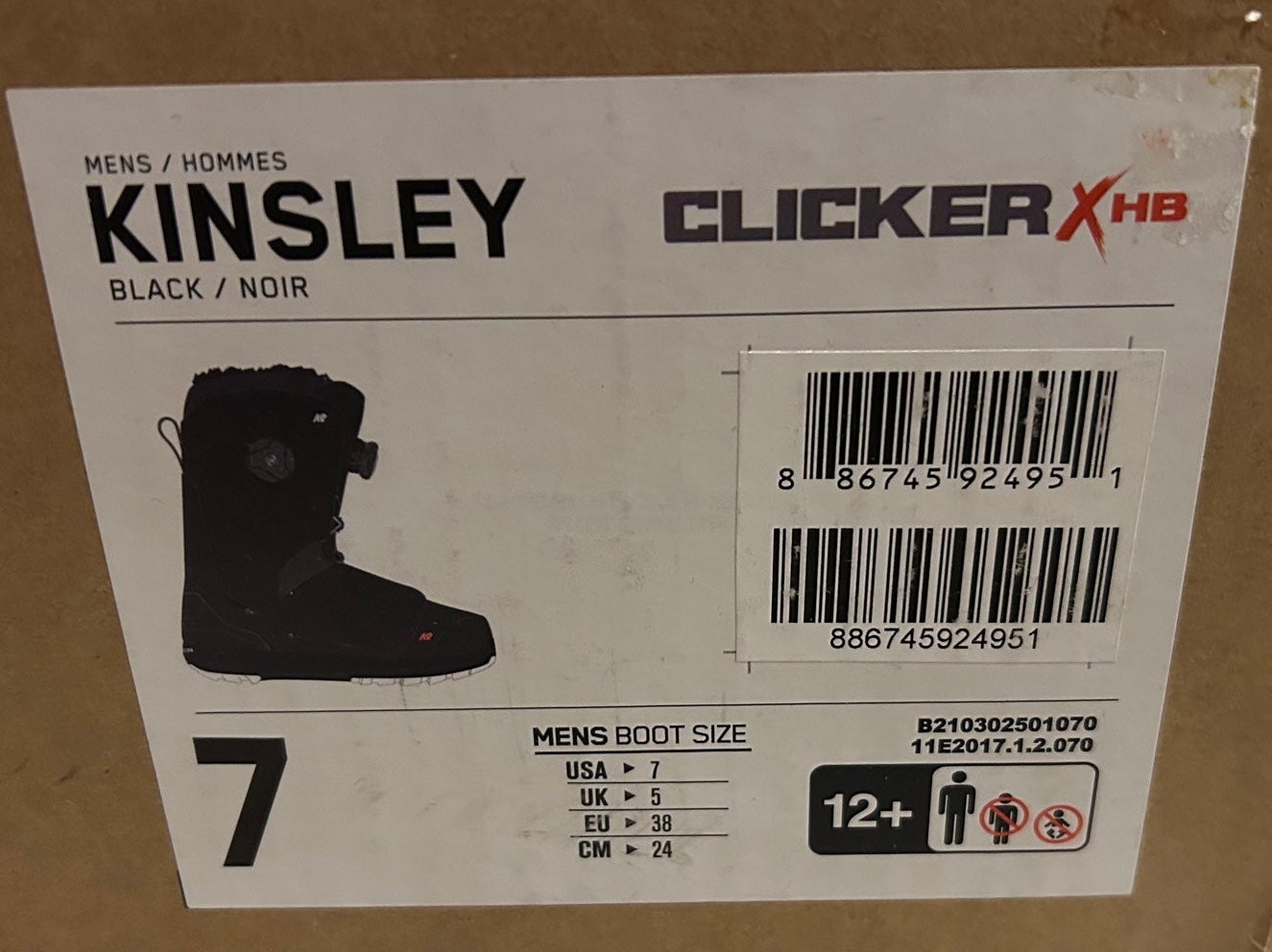 New K2 Kinsley Clicker XHB BOA Snowboard Boots - Size M 7 / W 8