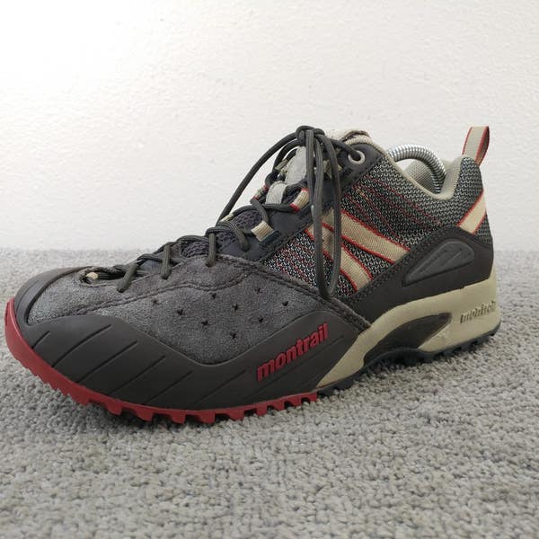 Montrail FLOW Hiking Shoes Mens Size 9 Low Top Leather Gray 