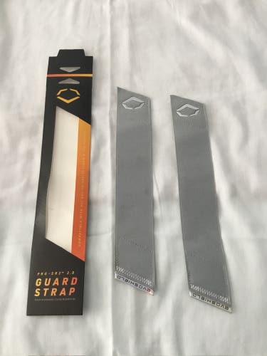 Lot of 2 New Evoshield Pro-SRZ 2.0 Guard Straps Gray For Shin Guard or Elbow