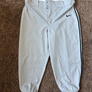 NWT Nike Baseball Pants Men's Sz Large Gray with Black Piping