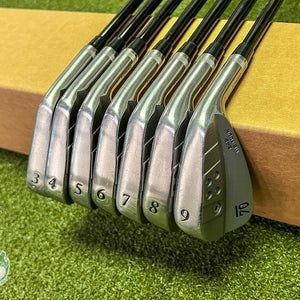 Used Sub 70 649 MB Tour Forged Irons 3-9 105g Stiff Flex Graphite Club Set