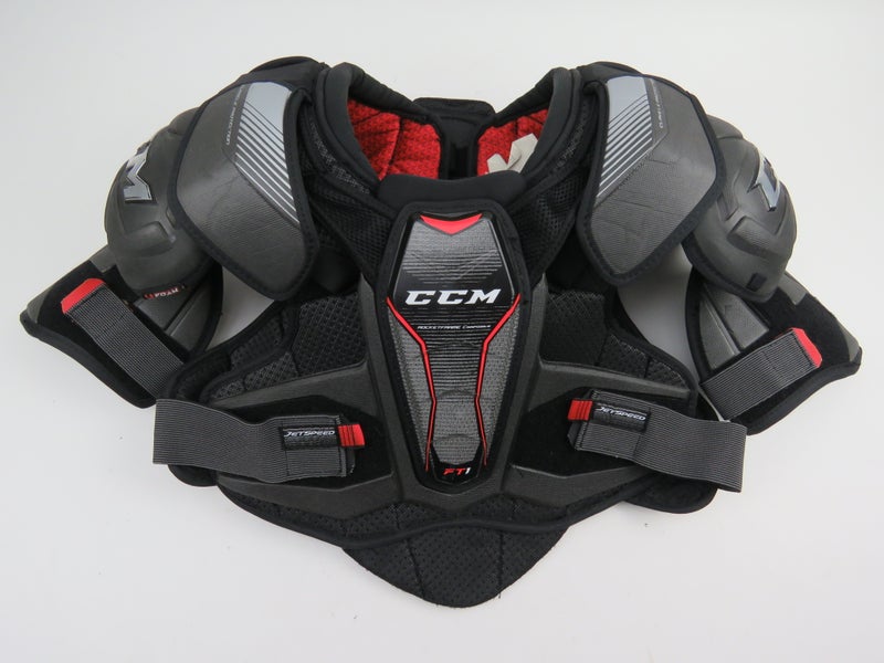 CCM JetSpeed FT1 Pro NHL Pro Stock Ice Hockey Player Shoulder Pads Senior Size Large
