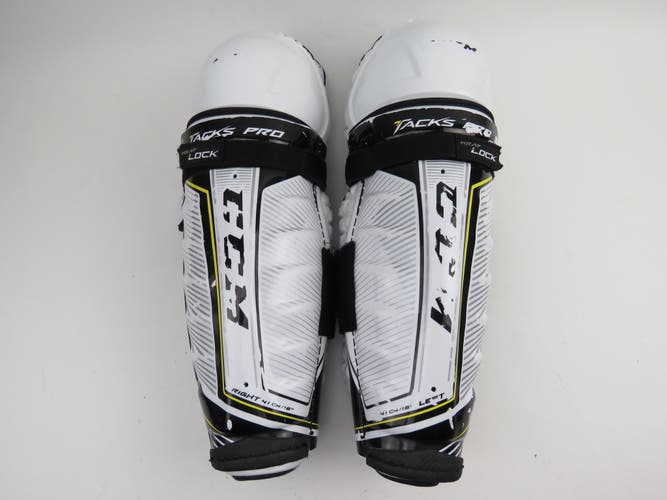 CCM Tacks Pro NHL Pro Stock Hockey Protective Shin Pads Senior Size 16"