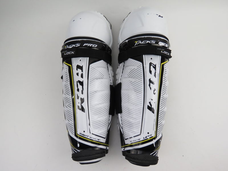 CCM Tacks Pro NHL Pro Stock Hockey Protective Shin Pads Senior Size 16"