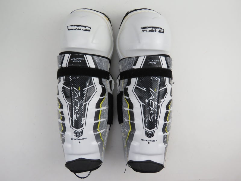 CCM Ultra Tacks Pro NHL Pro Stock Hockey Protective Shin Pads Senior Size 15"