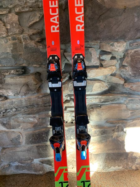 Unisex Volkl Racetiger GS 171 cm Racing Skis With Bindings Max Din