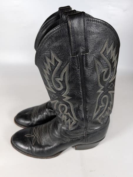 Justin 9037 Mens Western Cowboy Boots Size: 9 E Black  display picture 1