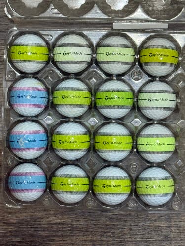 16 TaylorMade Tour Response Stripe Golf Balls (5A/4A Condition)