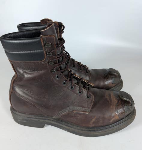 Vtg RED WING 2204 Brown Leather Steel Toe Supersole Work Boots Size: 9.5D
