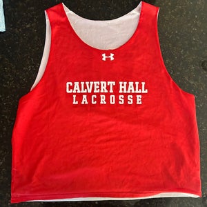 Calvert Hall Lacrosse Reversible Practice Jersey (Red/White, Adult L/XL)
