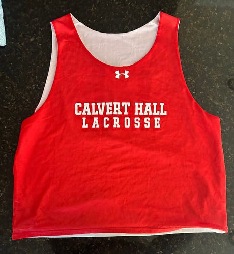 Calvert Hall Lacrosse Reversible Practice Jersey (Red/White, Adult L/XL)