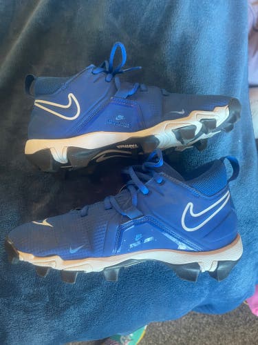 Blue Unisex Size M 7.0 (W 8.0) Adult Nike Alpha Molded Cleats Cleats (Used)