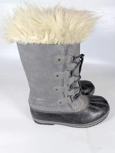 Sorel Joan of Arctic Waterproof Winter Boots Quarry Grey Girl's Junior Size 7