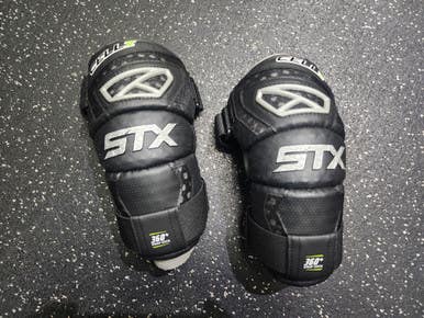 Used STX CELL V Lacrosse Arm Pads/Guards Black MD 11849-S000034027