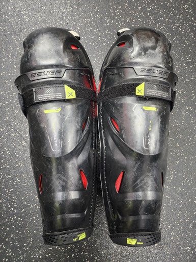 Used Bauer VAPOR X-LTX Senior Shin Guards Black 14" 11849-S000034014