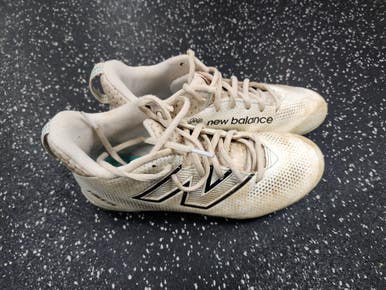 Used New Balance FREEZE LAX Cleats Mens White Senior 5.5 11849-S000034001