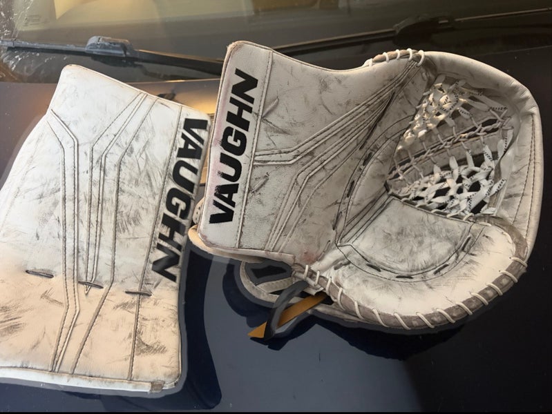 Vaughn Velocity V9 Regular (Used) Intermediate Glove and Blocker set.