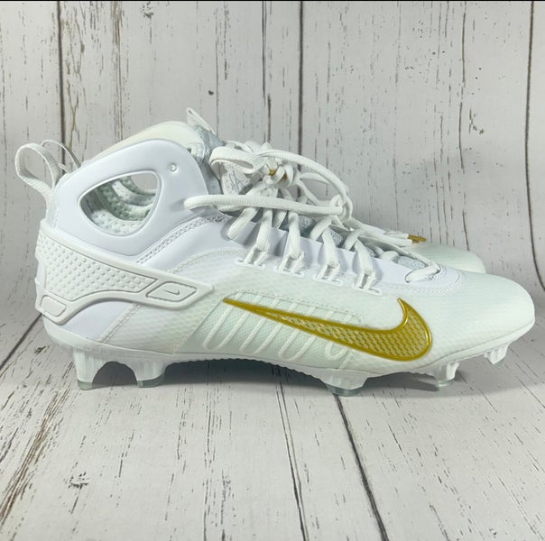 2 Pairs Nike Huarache 9 Elite Mid Mens Lacrosse Cleats White Size 11.5 FD0088-101