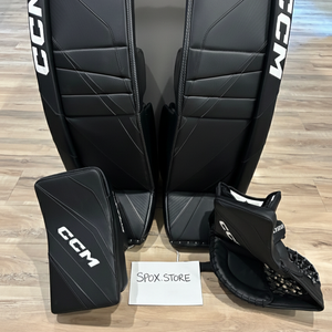 CCM Eflex 6.9 Senior Goalie Pad Set – 34" | Game-Ready Black (READ DESCRIPTION)