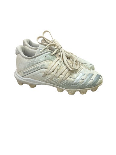 Used Adidas THREE STRIP LIFE BB/SB Cleats White Junior 01 11862-S000091857