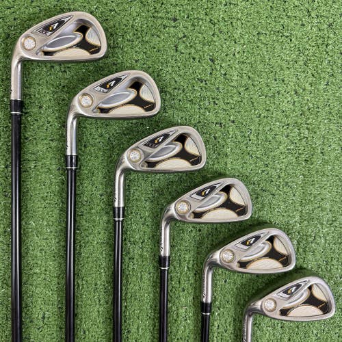 Taylormade R7 Draw Iron Set 4-9 Reax 55 Graphite Regular Flex Left Handed