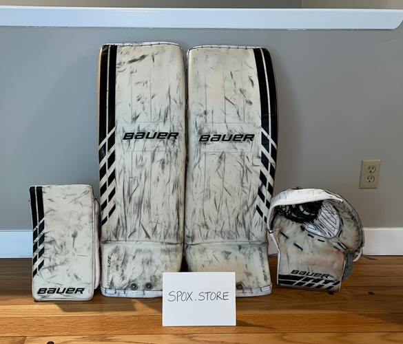 Senior 35" Bauer Hyperlite Goalie Full Set | Pro Stock | Game-Ready White(READ DESCRIPTION)