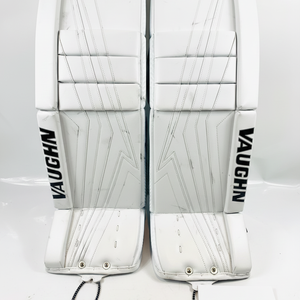 Vaughn Velocity V9 Pro Carbon Goalie Leg Pads – 34" Senior +2 | Game-Ready White (READ DESCRIPTION)