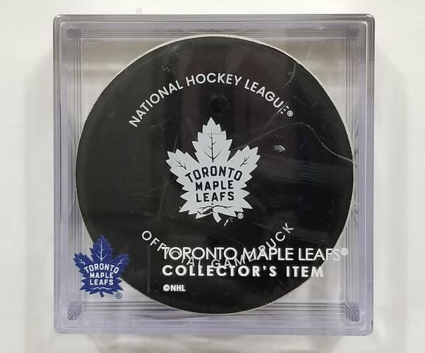 10-24-24 JAKE NEIGHBOURS St Luis Blues @ Toronto Maple Leafs Game Used GOAL Puck