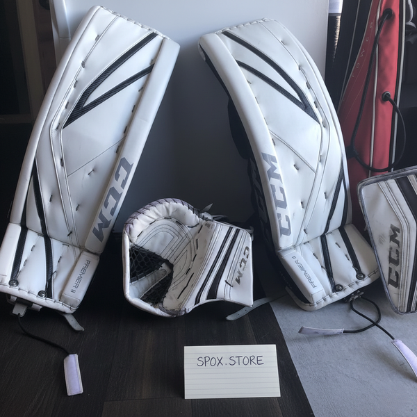 CCM Premier II Pro Goalie Full Set – Senior 35" Regular | Pro Stock | White (READ DESCRIPTION)