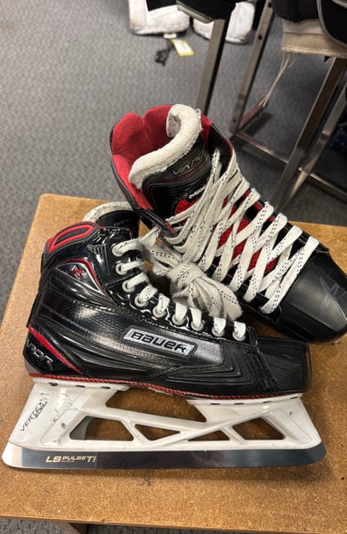 SR 8 Bauer Vapor 1X (Used) Senior adult ice Hockey goal goalie Skates Pulse LS ti goalie
