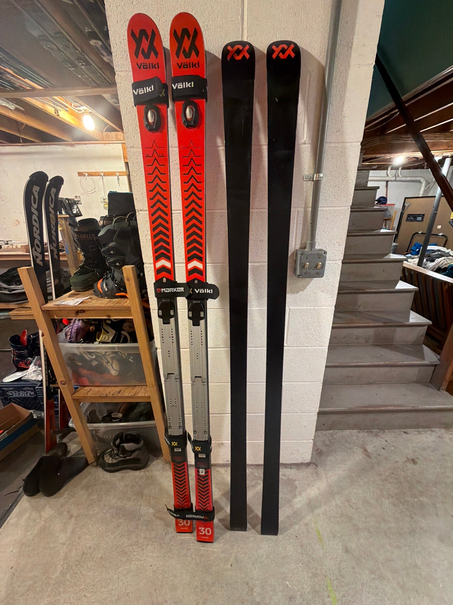 2021 Racing 171 cm Volkl Racetiger GS Skis With Bindings (Used