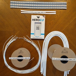 !FREE SHIPPING! 2 (two) New Blue Striker ECD Hero 2.0 Meshs (semi soft) Includes String Kits