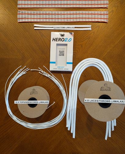 !FREE SHIPPING! 2 (two) New Pink Striker ECD Hero 2.0 Meshs (semi soft) Includes String Kits