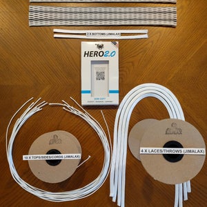 !FREE SHIPPING! 2 (two) New Gray Striker ECD Hero 2.0 Meshs (semi soft) Includes String Kits