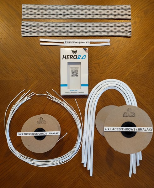 !FREE SHIPPING! 2 (two) New Gray Striker ECD Hero 2.0 Meshs (semi soft) Includes String Kits