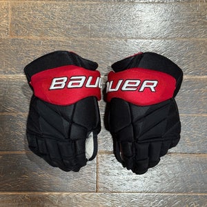 Northeastern Huskies Bauer Vapor 1X Lite Pro Gloves 14" Pro Stock (Used)