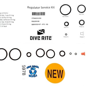 Dive Rite XT2 2nd Stage Regulator Service Rebuild Kit Scuba Dive RG5200-SK