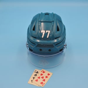 San Jose NHL Game-Used Bauer Reakt 155 Rare Teal Valtteri Pulli Helmet Pro Stock Game Helmet