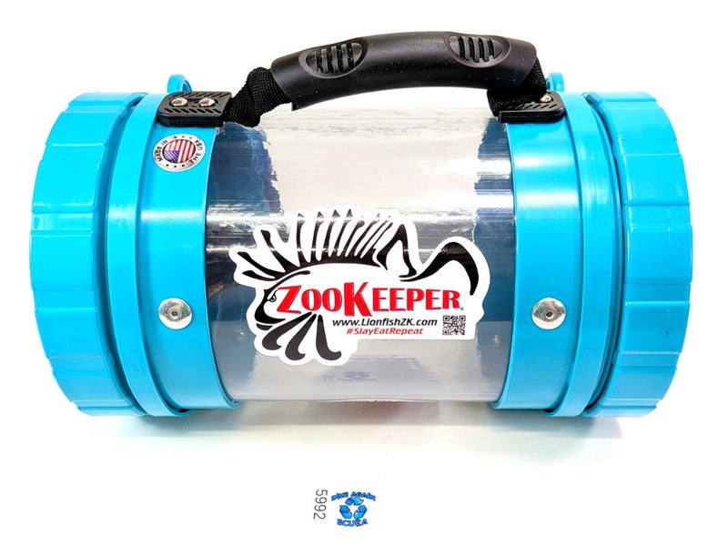 ZooKeeper 12" Lionfish & Marine Debris Containment Unit Teal Scuba Dive Locker