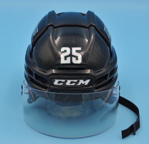San Jose Cuda AHL Game-Used CCM HTSTPX Rare black #25 Artemi Kniazev Super Tacks X Pro Stock Helmet