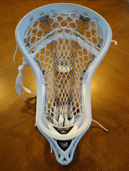 FREE SHIPPING Pre-Owned White ECD Strung Rebel 'O' w/New Gray Striker ECD Hero 2.0 (semi soft) Mesh