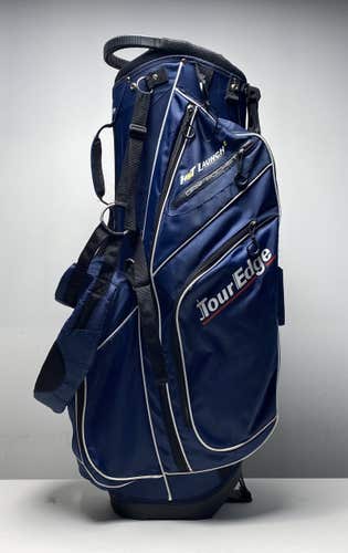 Tour Edge Hot Launch 2 Stand Bag Blue 6-Way Divide Dual Strap Golf Bag